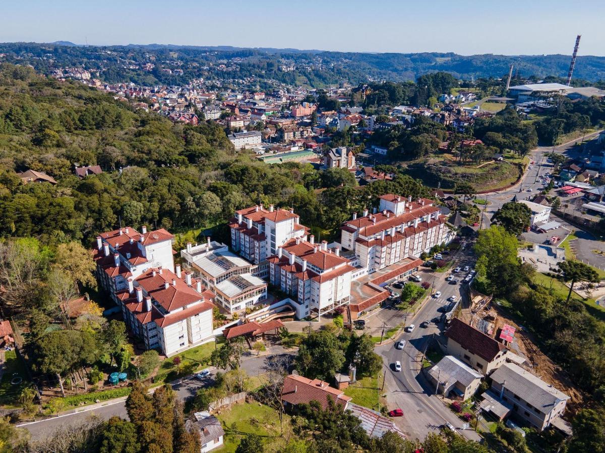 Apto No Centro De Gramado Com Piscina Termica Exteriör bild