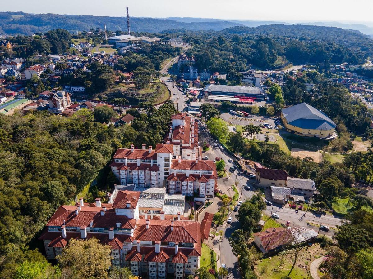 Apto No Centro De Gramado Com Piscina Termica Exteriör bild